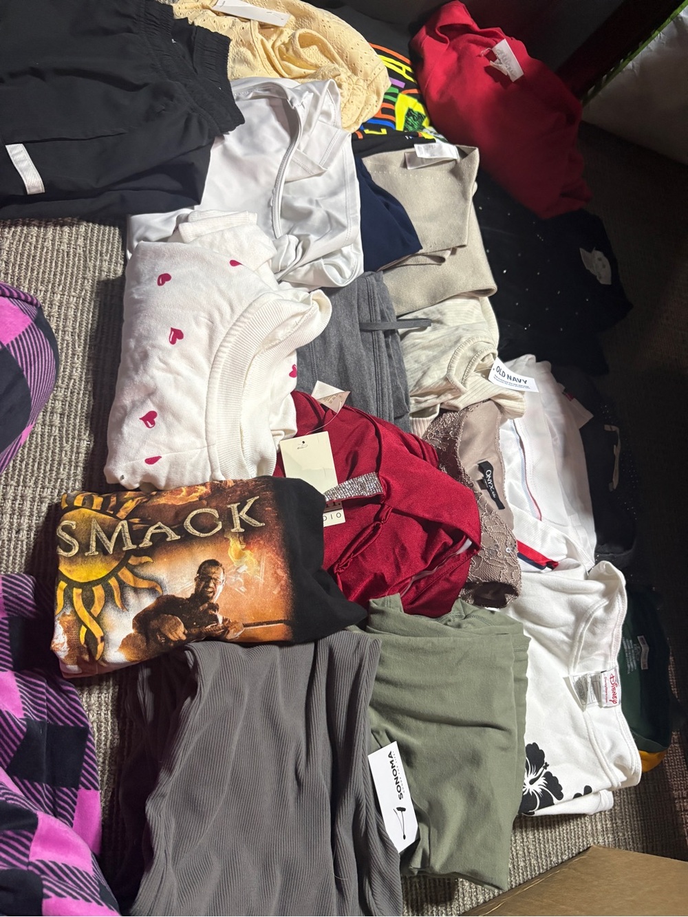 Disney Women's Mix of Tops in White, Red, Green, Gray, Black